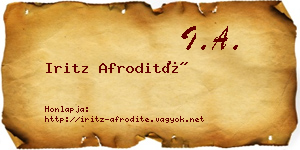 Iritz Afrodité névjegykártya